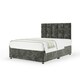 image 1 of Majestic 1000 Pocket Sprung Charcoal Chenille Divan Set And Pearl Headboard Small Double
