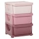 image 1 of HOMCOM Kids Storage Units with Drawers Chest Dresser Tower | Pink | 37cm x 37cm x 56.5cm