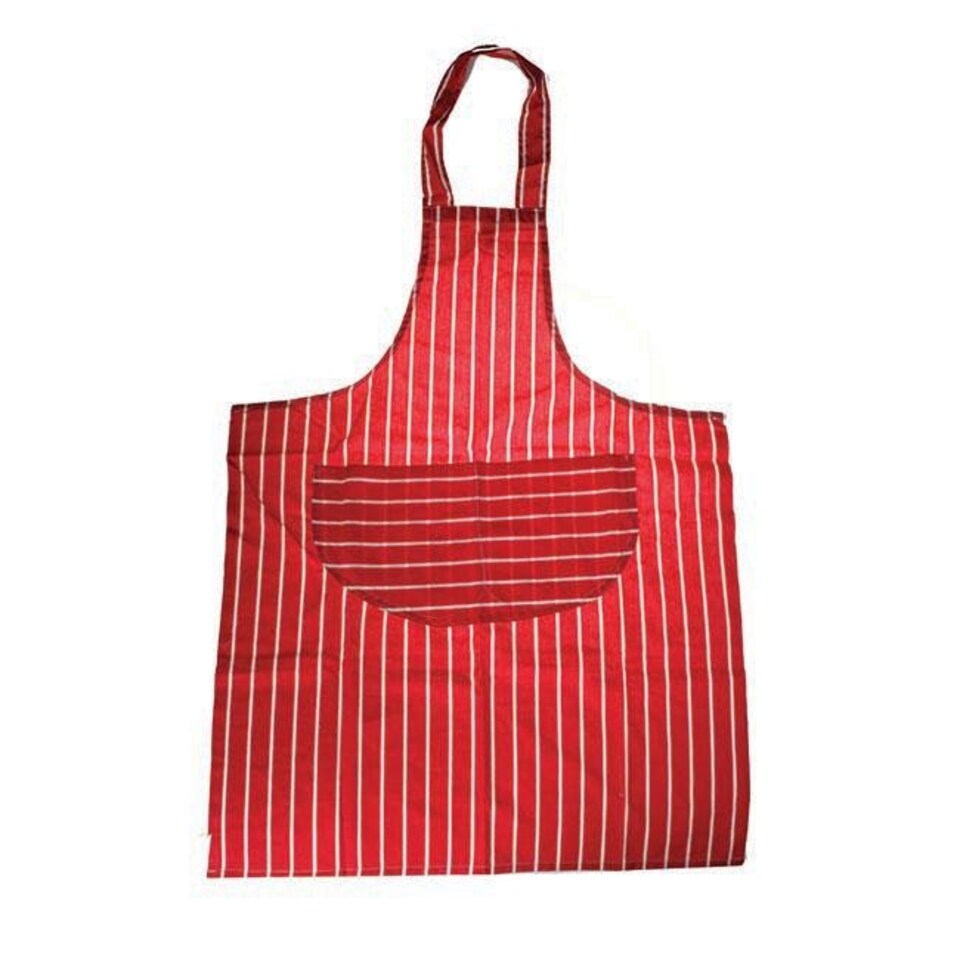 Butchers Stripe Apron Red - One Colour - One Size