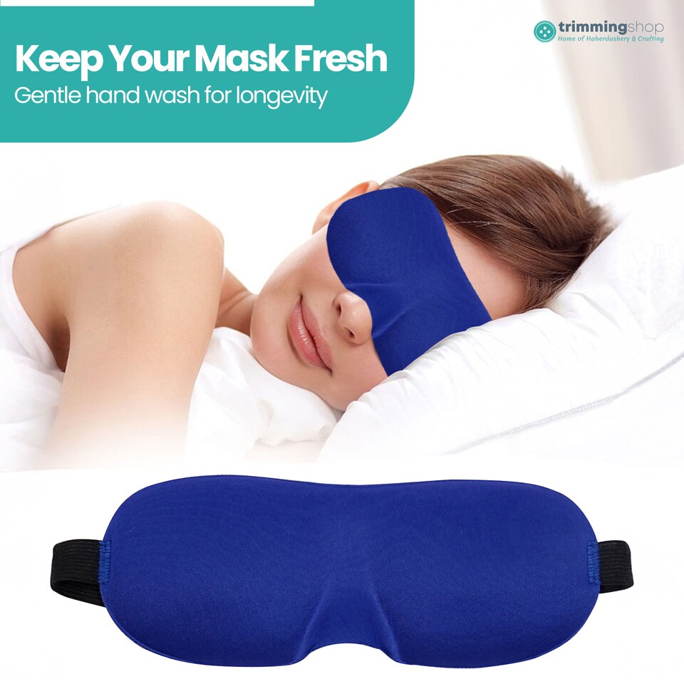 image 1 of 3D Sleep Eye Mask with Adjustable Strap Luxury Blindfold Sleep Mask