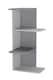 image 1 of White 3-Tier Corner Bookcase & Shelving Unit | White | 1