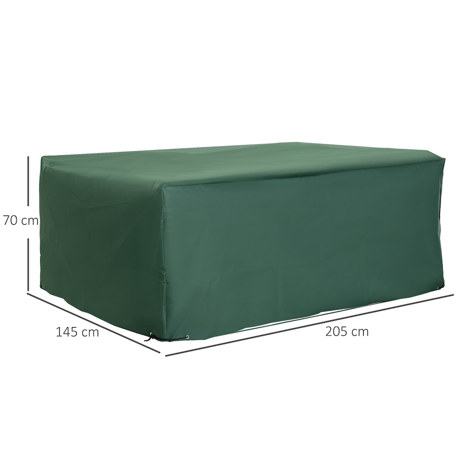 image 1 of Outsunny UV Rain Protective Cover For Garden Patio Wicker Rattan | Green | Green