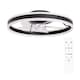 image 1 of ValueLights Infinity Black Circle Integrated LED Ceiling Fan & Remote