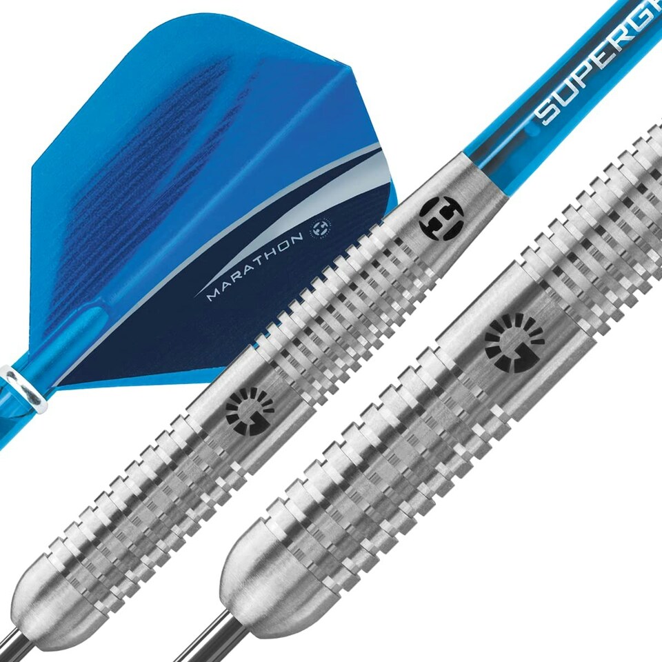image 1 of Harrows GENESIS Tungsten Steel Tip Darts 21g 22g 23g 24g 25g 26g High Traction Grip, Supergrip Shafts, Marathon Flights (24g)