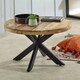 image 3 of Valor Mango Wooden Round Coffee Table Spider Legs Brown
