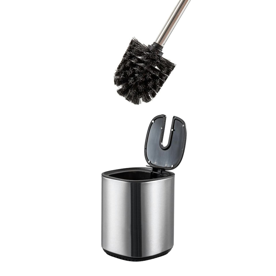 image 1 of Showerdrape Echo Stainless Steel Satin Toilet Brush & Holder