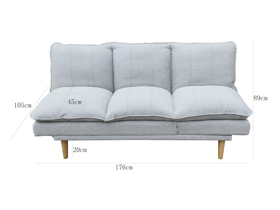 image 1 of The Amalfi 3 Seater Sofa in Grey or Sky Blue | Grey | One Size