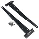 image 2 of 18in / 450mm Heavy Duty T Tee Hinges For Shed + Garden Gates Black Finish 6pc