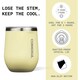 image 2 of Corkcicle Triple Insulated Stainless Steel Stemless Travel Cup 355ml - Buttercream Cream
