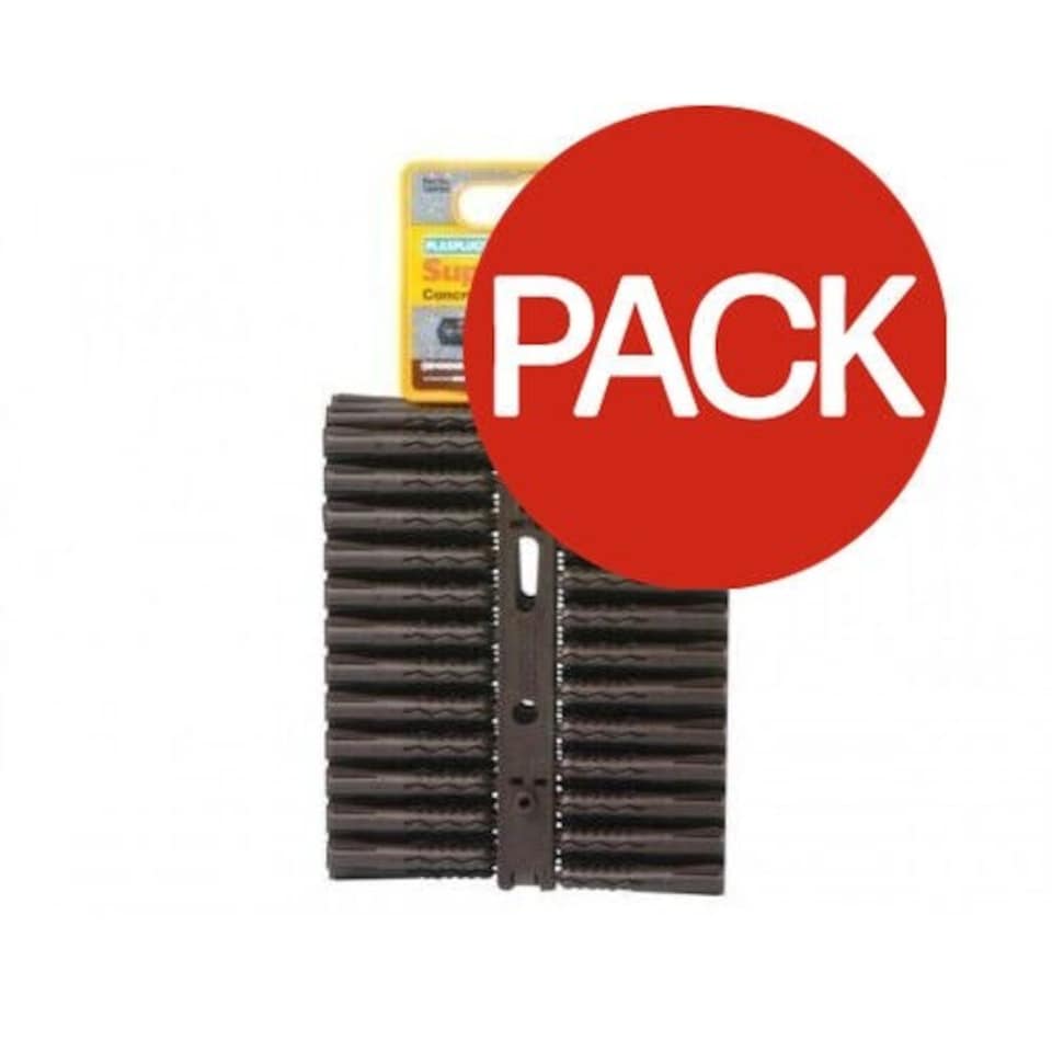 Plasplugs Supergrip Fixings (Pack of 100) - Brown - One Size