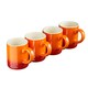 image 1 of Cooks Professional 4pc Espresso Cup Set - Stoneware Mini Mugs - 100ml | Orange | Orange