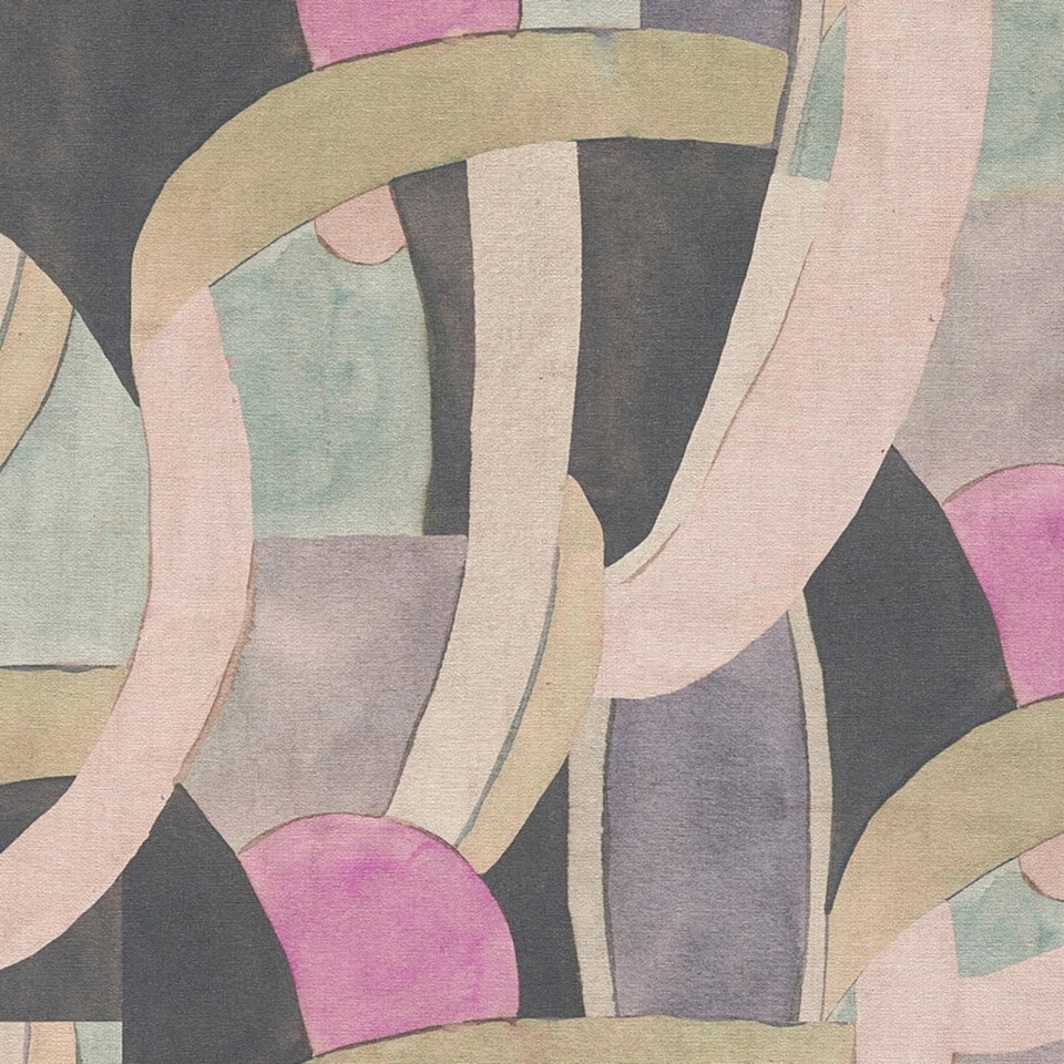 Sample of Lucid Flow Wallpaper in Multicolour on Sand | Cream | Multicolour on Sand