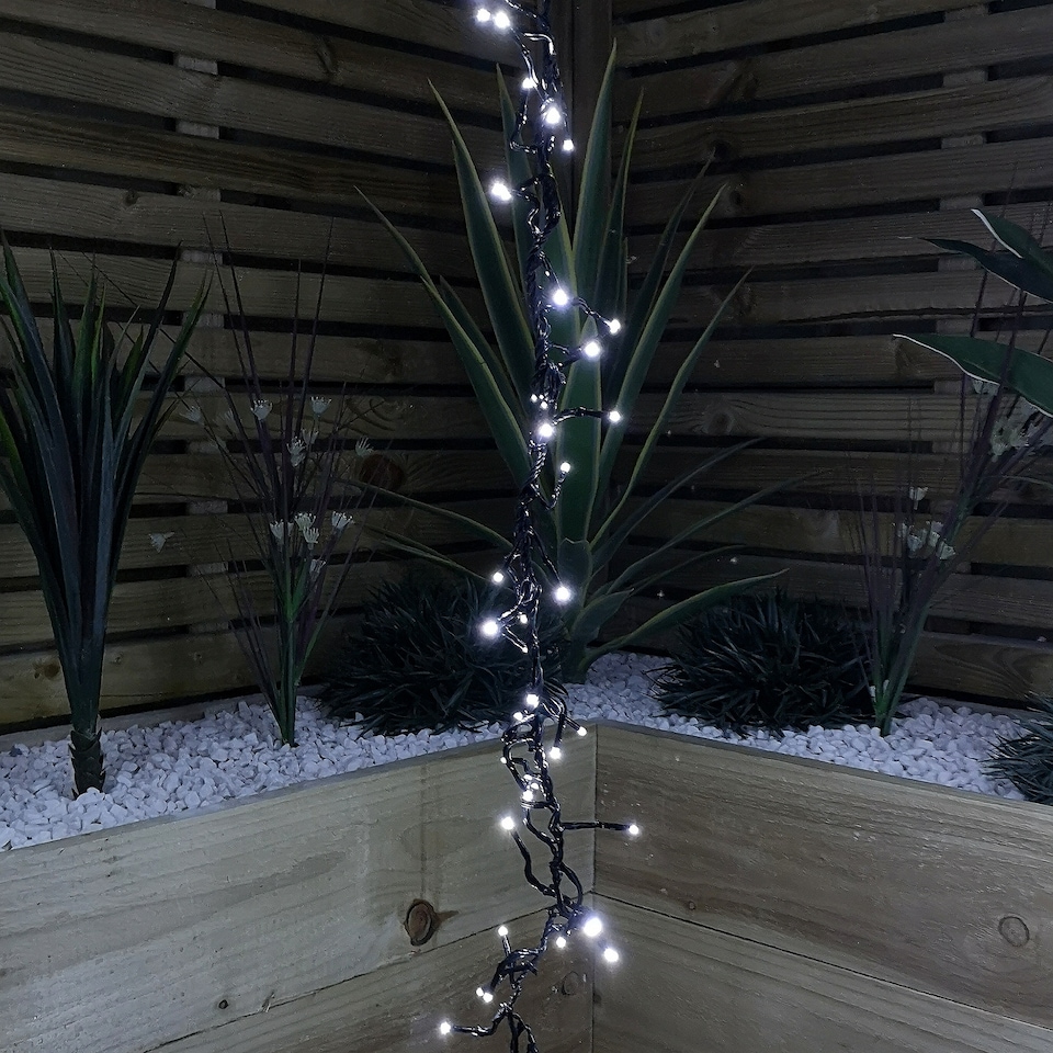 image 1 of Set of 6 Drop Tree Multi-Action Christmas ClusterBrights with 384 White LEDs