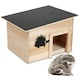 image 1 of GEEZY Hedgehog House Shelter Hibernation Den Wooden Outdoor Garden Box