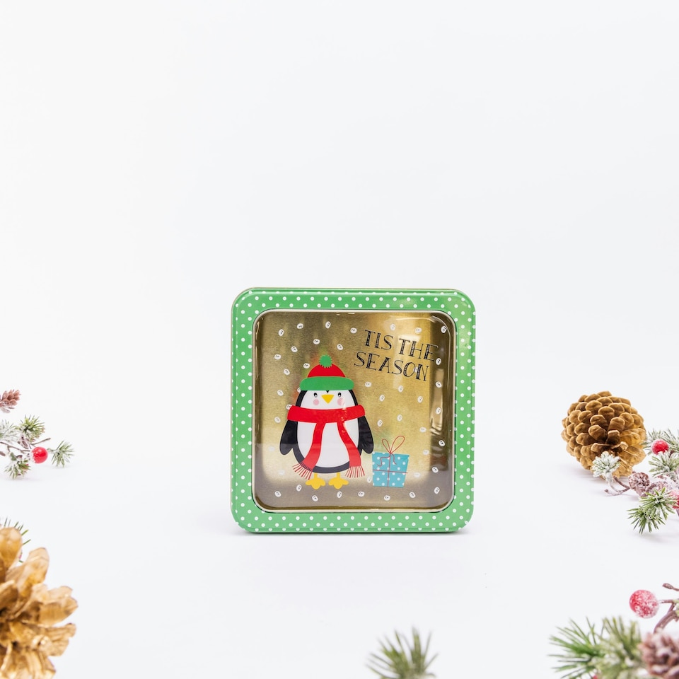 image 1 of 3 Set Square Character Christmas Tins