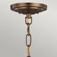 image 2 of Cadence 1 Light Dome Ceiling Mini Pendant Antique Brass, Black, E27