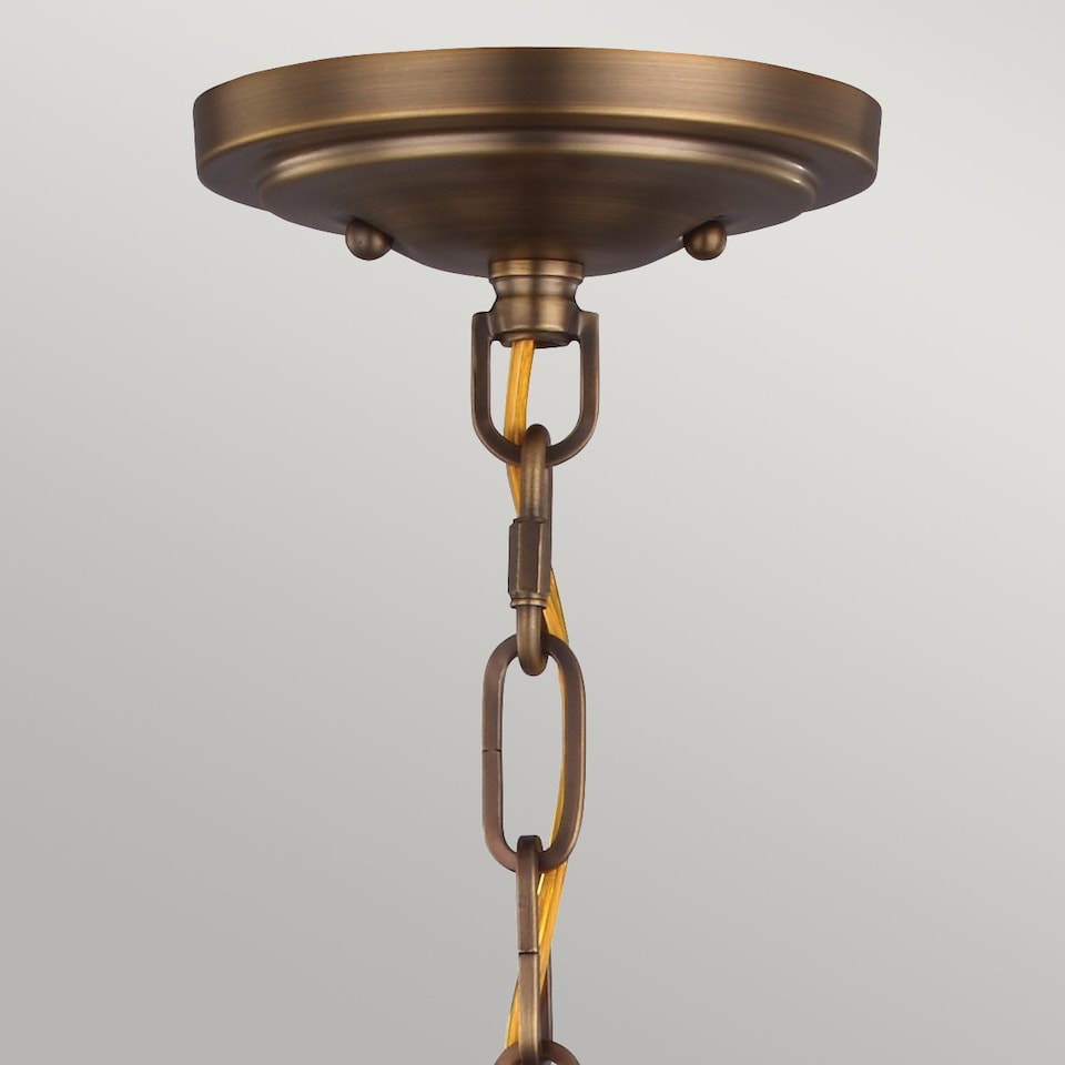 image 1 of Cadence 1 Light Dome Ceiling Mini Pendant Antique Brass, Black, E27