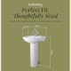 image 5 of Adley Round 1 Tap Hole Basin & Full Pedestal 550mm White Bathroom Sink | White | White | 475 x 550 x 840mm