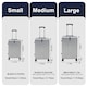image 3 of Alivio 3-Piece Lightweight Expandable Hard Shell ABS Suitcase with Spinner Wheels