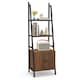 image 1 of COSTWAY 4-Tier Ladder Shelf Bookshelf Industrial Bookcase Brown
