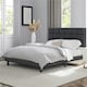 image 1 of Yaheetech 135 cm W x 190 cm L Upholstered Bed Frame Dark Grey