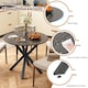 image 6 of COSTWAY 90CM Wood Dining Table Round Kitchen Table for 2-4 People-Black