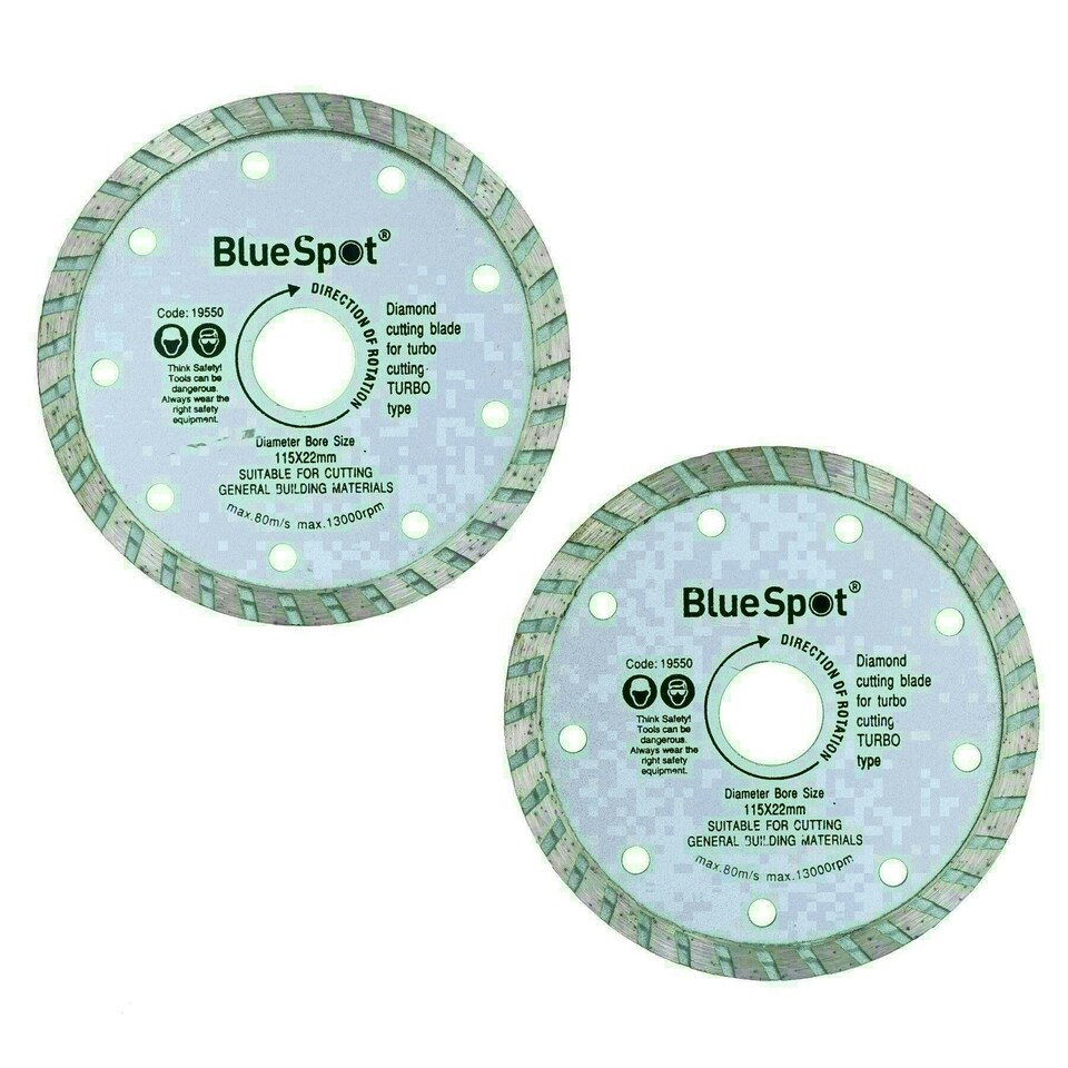 image 1 of 115mm 4.5" 1.2mm Turbo Diamond Ceramic Tile Cutting Disc for Angle Grinders 10pk