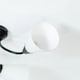 image 4 of ValueLights Kristina 3 Way Black Ceiling Light Frosted Shades and Bulbs