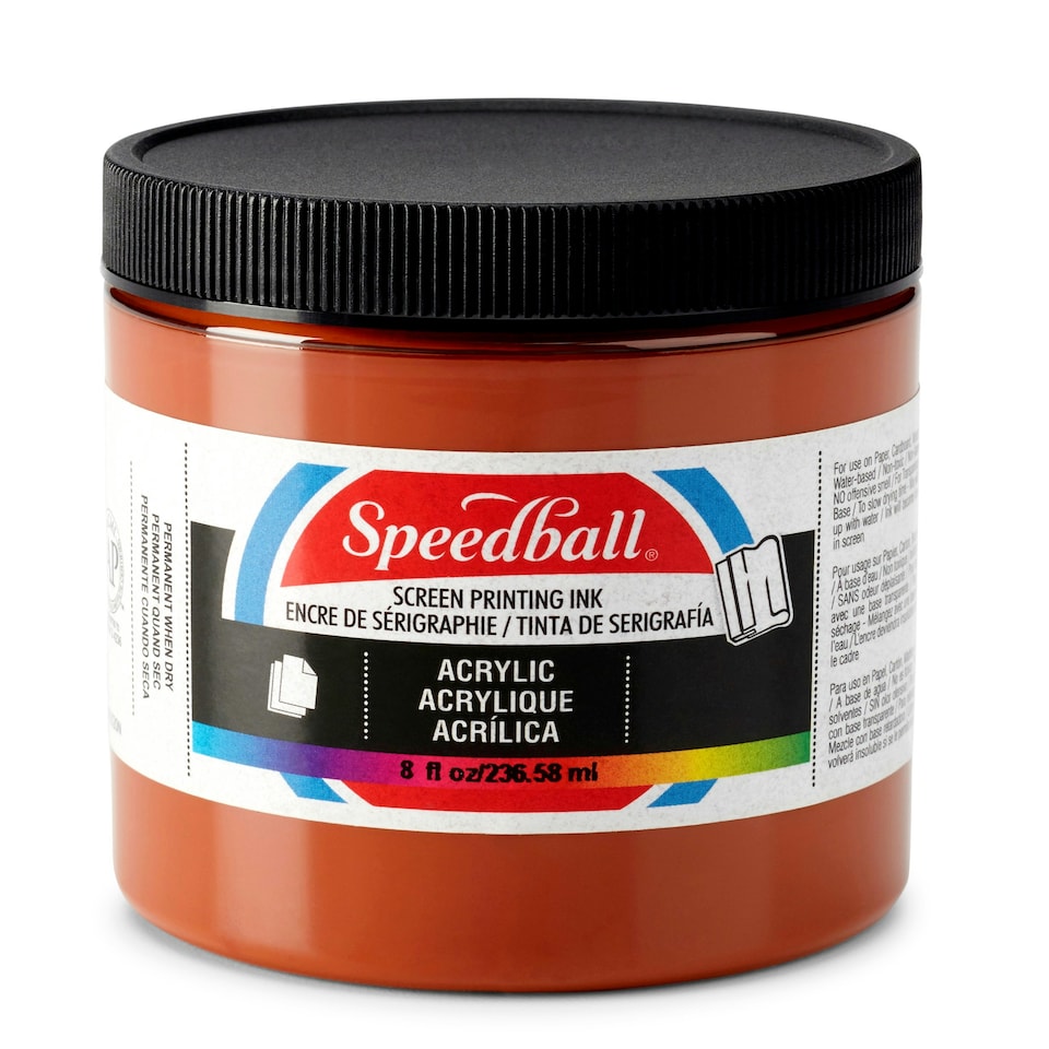 image 1 of Speedball Acrylic Screen Printing Ink, Brown, 8oz
