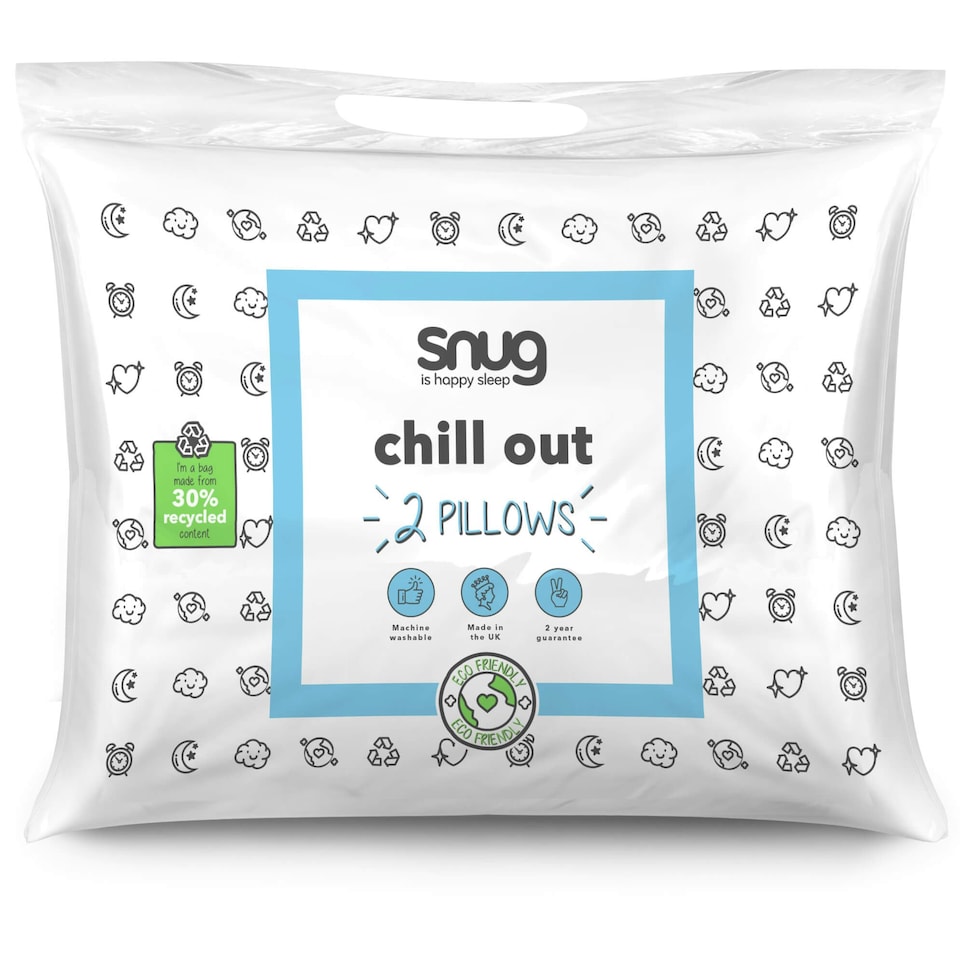 image 1 of Snug Chill Out Bed Pillows, 2 Pack, Lightweight and Breathable