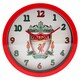 image 1 of Liverpool FC Crest Wall Clock - White/Red - One Size
