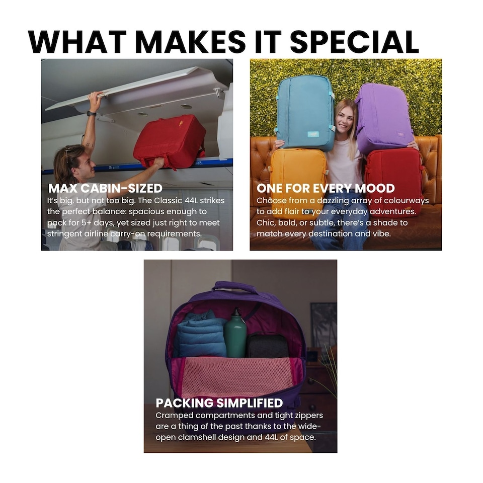 image 1 of Cabinzero Classic Cabin Backpack 44L, Max Size Carry On for Long Trip