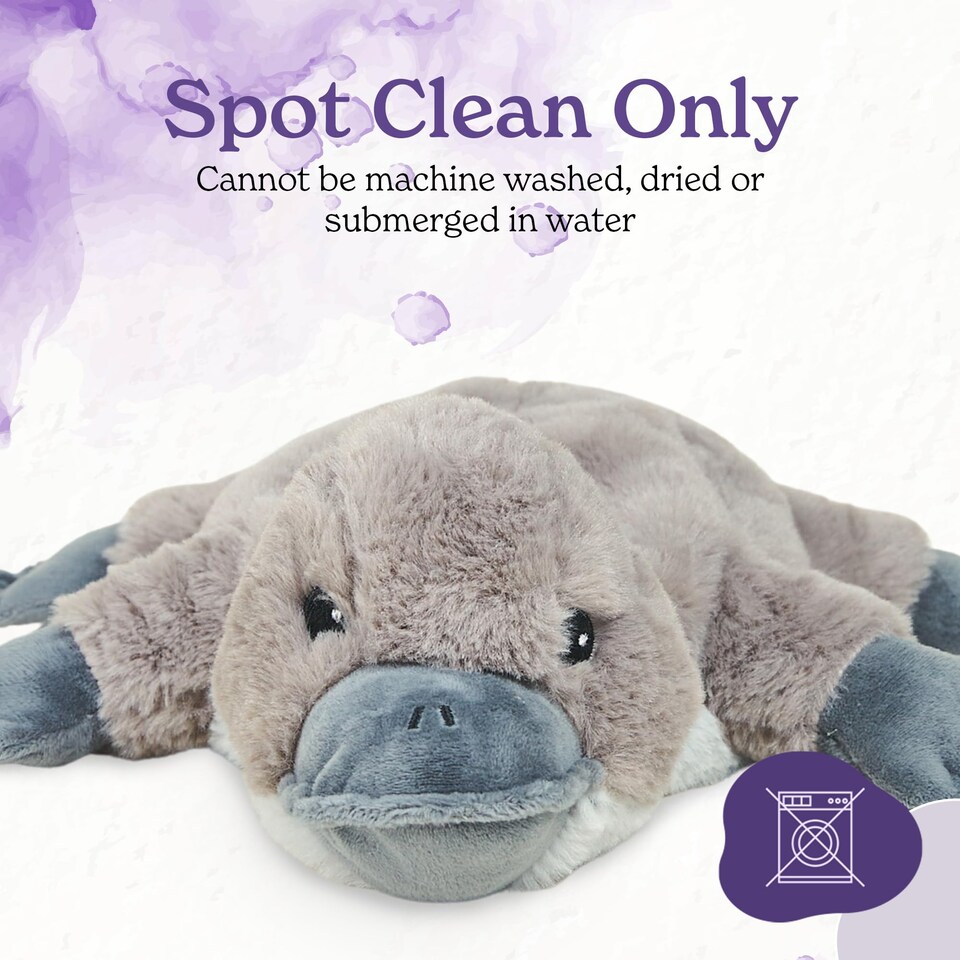 image 1 of Warmies Microwavable Platypus Plush Heat Pad, Hot or Cold Cuddly Plush, Lightly Scented with French Lavender, Soft Microwave Heat Cushion