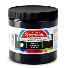 Speedball Acrylic Screen Printing Ink, Black, 8oz
