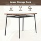image 9 of COSTWAY 5Pcs Wood Square Kitchen Table & Chair Set Brown