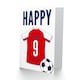 image 2 of Football Strip Kit Red White Jersey Age 9 Year Old Child Kids 9th Birthday Card