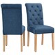 image 1 of Yaheetech Set of 2 Classic PU Leather Dining Chairs Blue