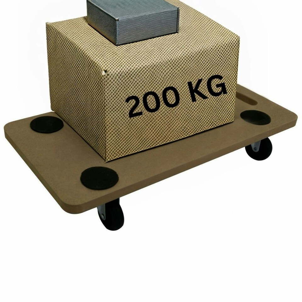 image 1 of 200kg Wheeled Platform Dolly Furniture Mover Transport Roller Trolley Castor