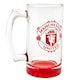 image 3 of Manchester United FC Crest Glass Tankard - Red - One Size