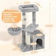 image 3 of Yaheetech 86.5 cm Plush Cover Cat Tree with Condo Light Grey