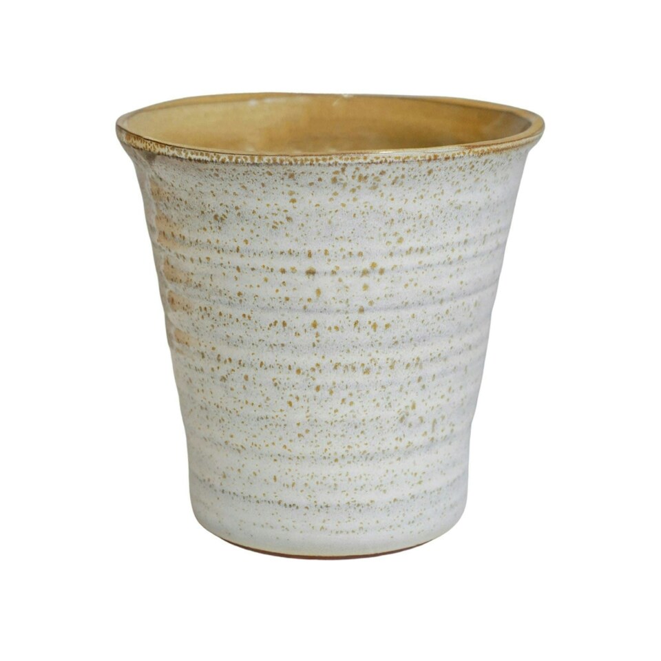 image 1 of Vallo Reactive Glaze Tapered Planter - L29.5 x W29.5 x H26.5 cm - Blue | Blue