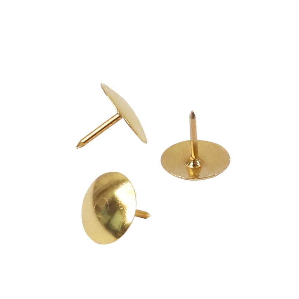 image 1 of Pack of 50 Golden Thumb Tack Push Pins