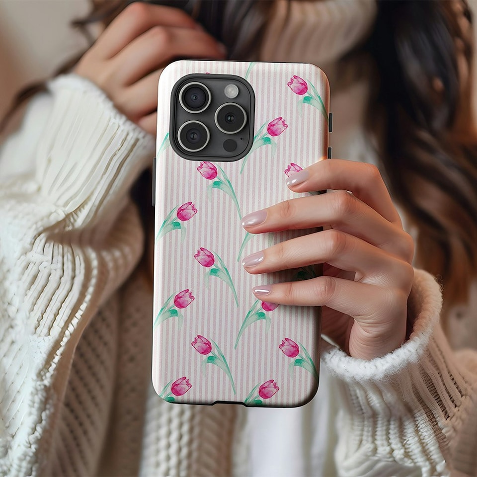image 1 of Tulips Phone Case | Pink | iPhone 16e
Tough | iPhone 16e
Tough