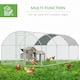 image 9 of PawHut Walk-In Chicken Run Galvanised Chicken Coop w/ Cover 5.7 x 2.8 x 2m