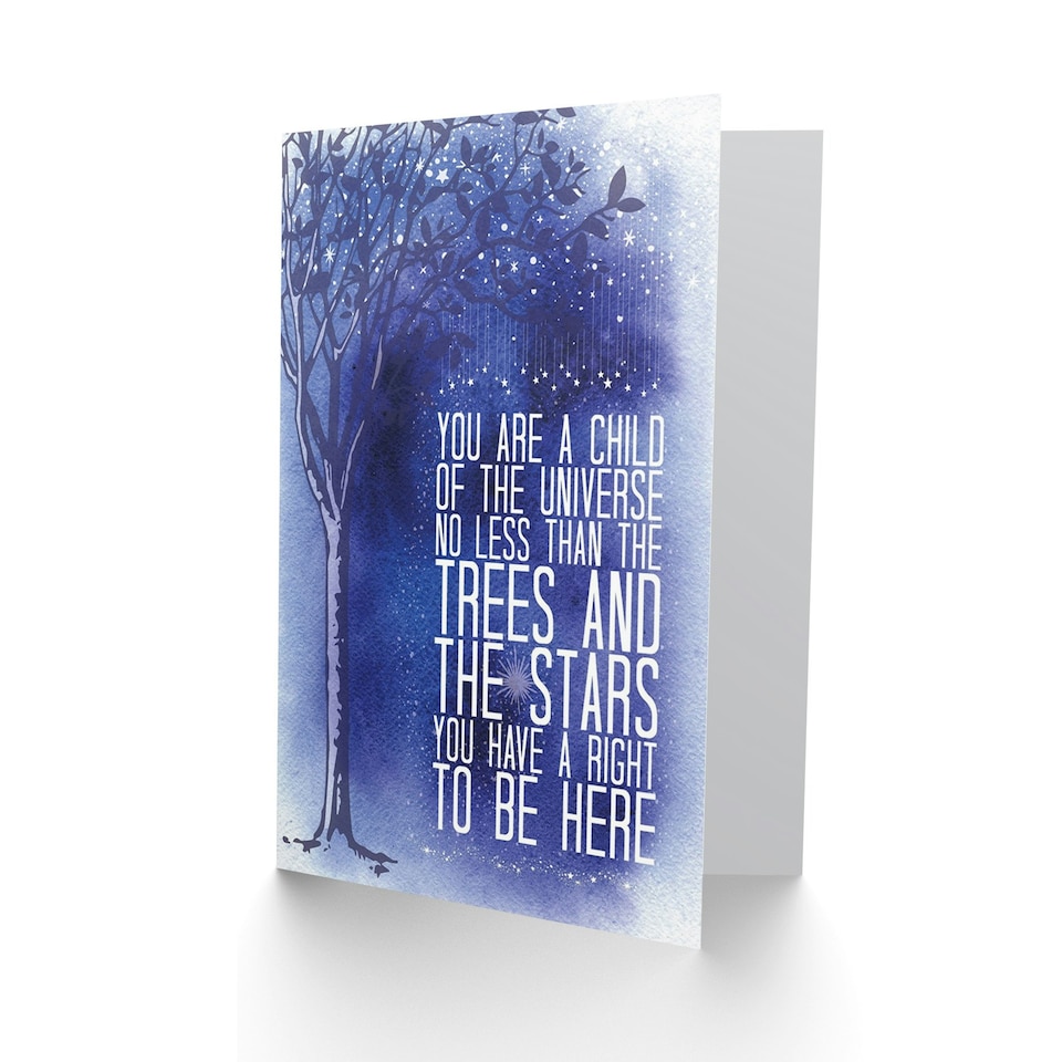 image 1 of Desiderata Quote Stars Child Of The Universe Inspiration Card