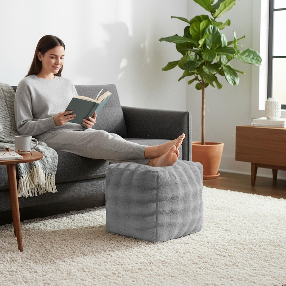 image 1 of Sweet Dreams Alpine Bubble Faux Fur Bean Bag