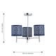 image 5 of Brea - Chrome 3 Light Fitting with Navy Blue Cut Out Shades | Chrome | Blue | 1
