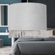 image 5 of Set of 2 Fringed - Silvery Grey 23cm Fringed Velvet Pendant Shades | Silver | Medium | 2