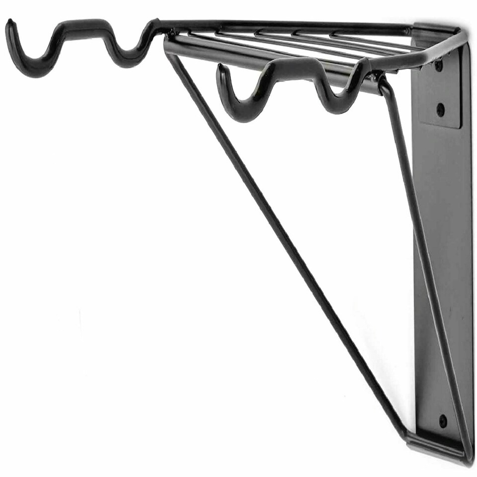 image 1 of Wall Mounted 2 Bike Bicycle Cycle Storage Mount Rack Hook Holder Hanger Garage Black