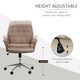 image 3 of Vinsetto Computer Chair w/ Armrest Modern Style Tufted Home Dining Room Brown